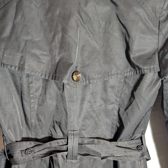 London Fog Hooded Trench Coat, Black, Size Small - Picture 8 of 11